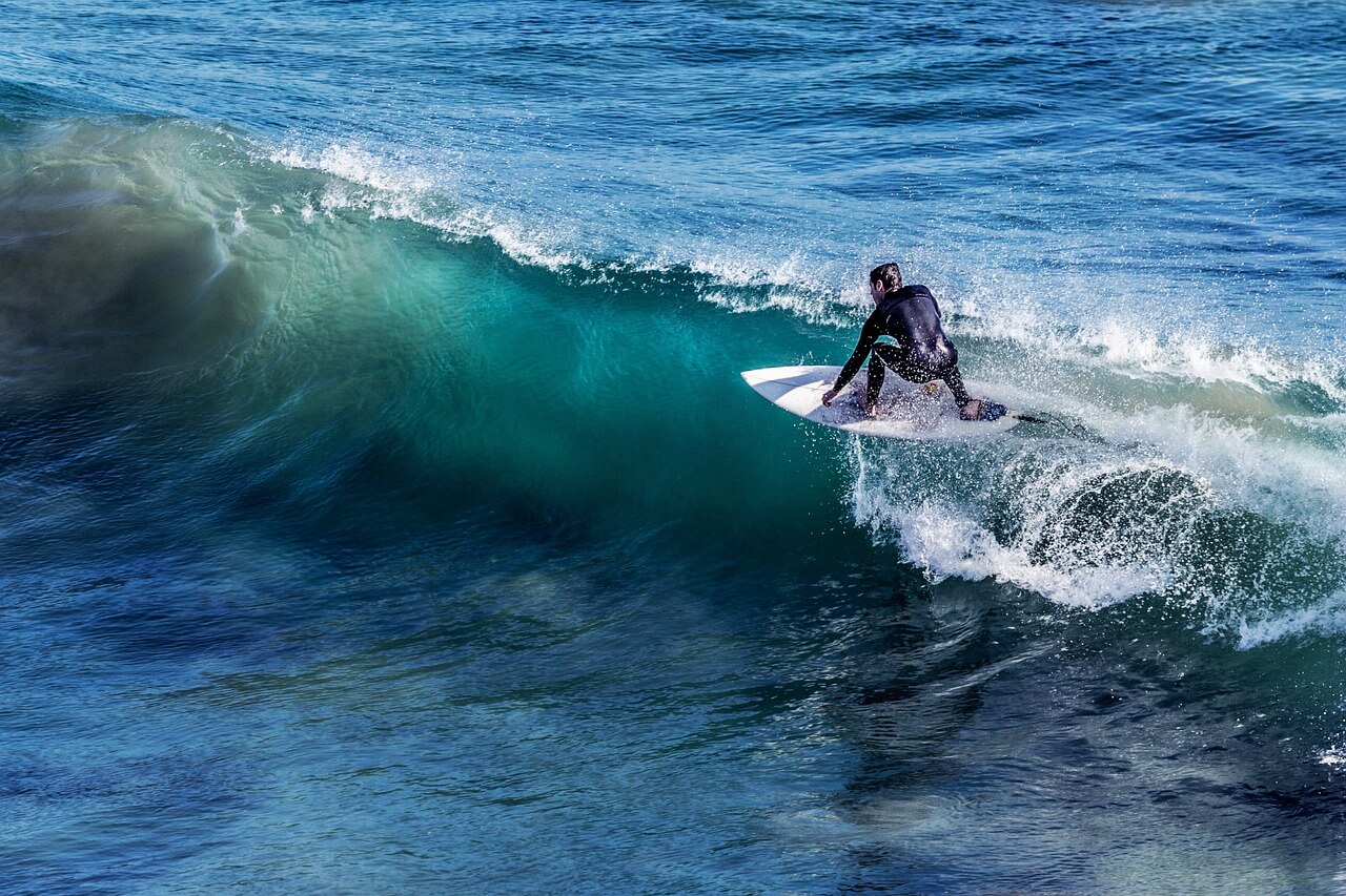 Surfer at Santa Monica