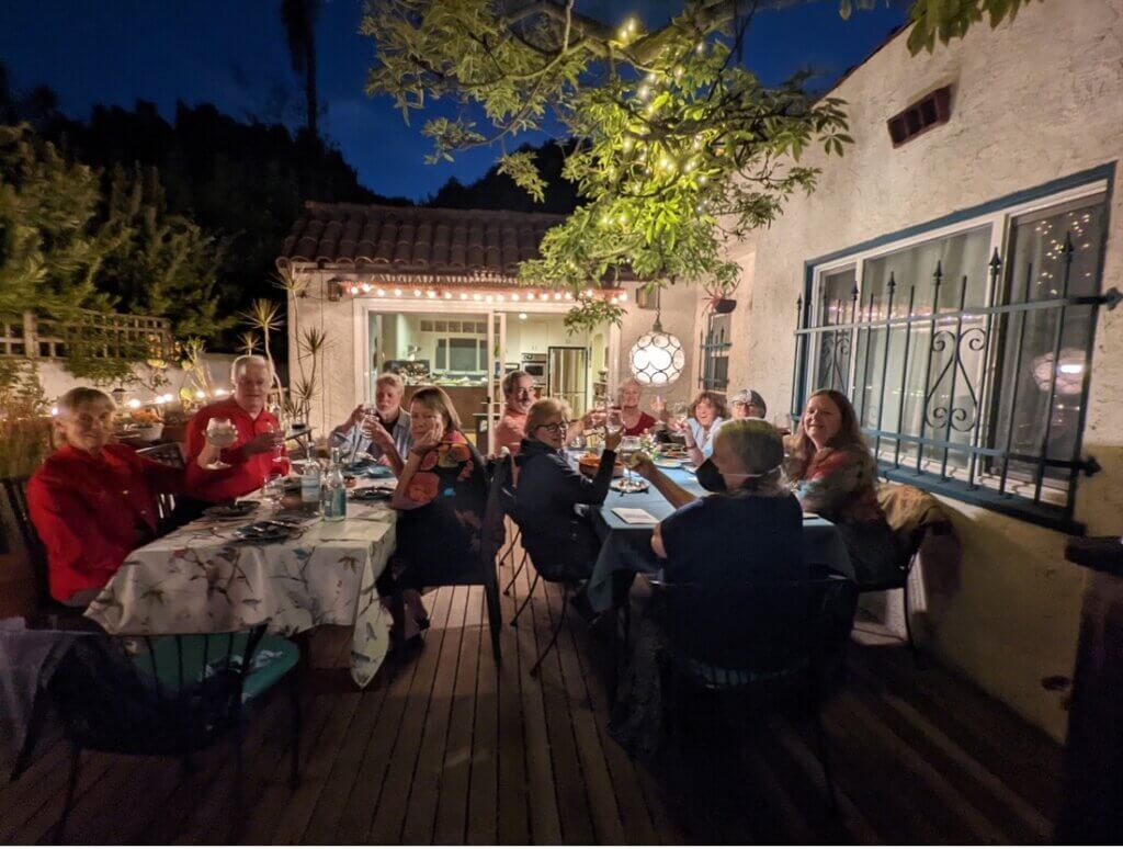 Backyard dinner party