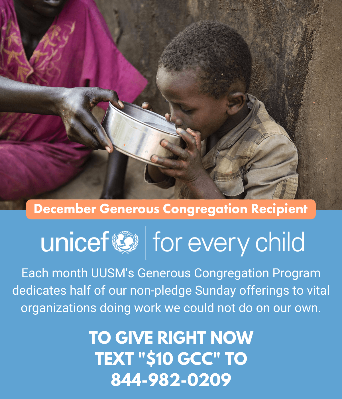 December 2024 GCC recipient is UNICEF