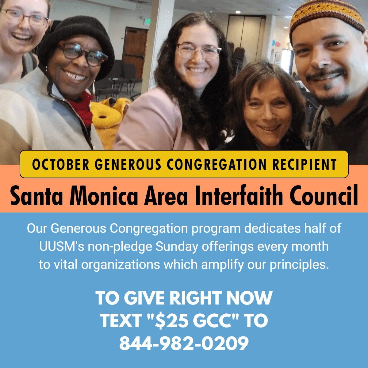 Octpber 2024 GCC recipient is the Santa Monica Area Interfaith Council