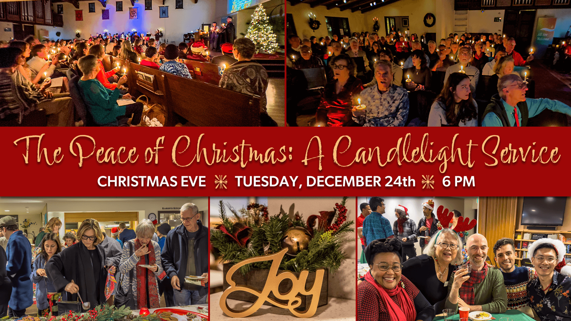 Christmas Eve Service slide - photos from 2023