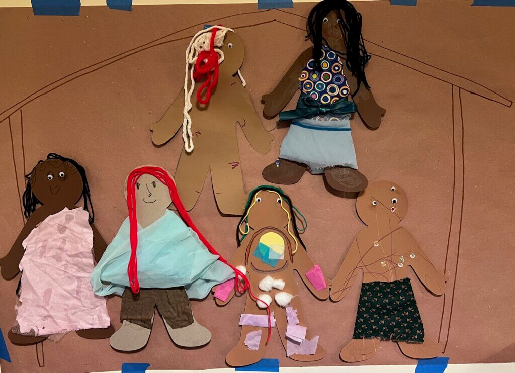 6 handmade dolls