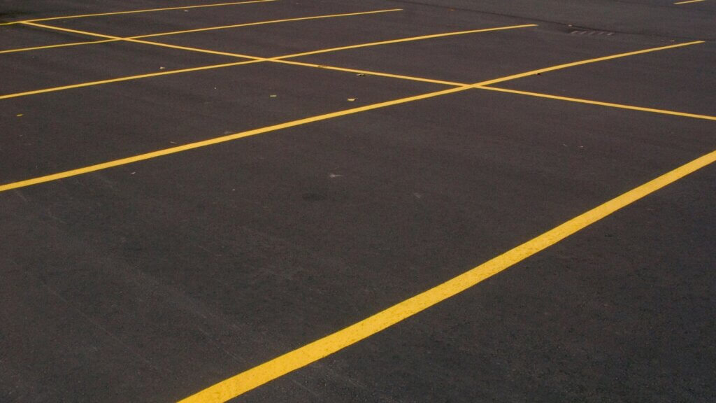 empty parking lot pavement