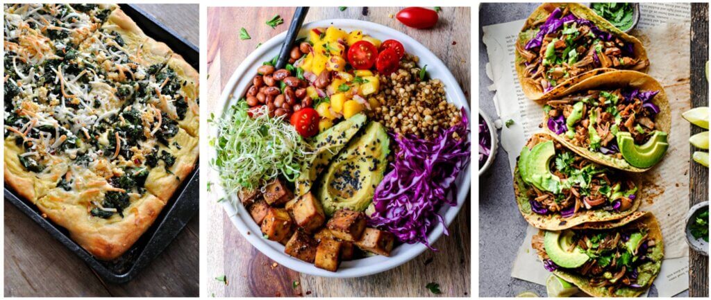 Delicious Vegan triptych