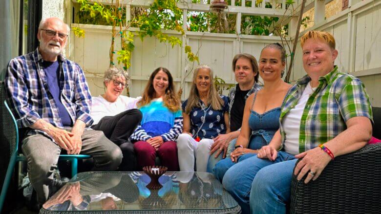 UUSM Ministerial Search Committee - 7 people seated and facing the camera